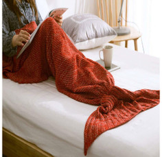 Warm & Soft Knit Mermaid Tail Blanket for Kids product
